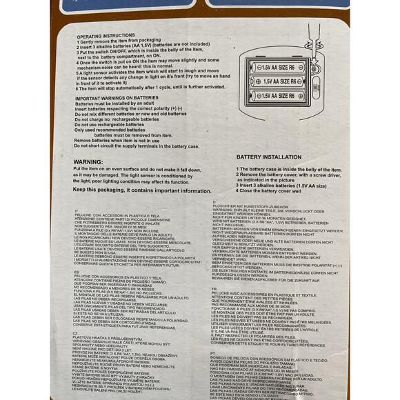 Chericole Roffle Mates 2007 Jungle Gator Rolls Around Laughing Tested NOS - Picture 10 of 10